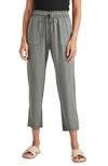 Splendid Naomi Tie Waist Ankle Pants In Vintage Olive Branch