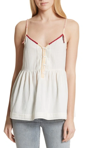 The Great The Adobe Cotton Camisole In Off White