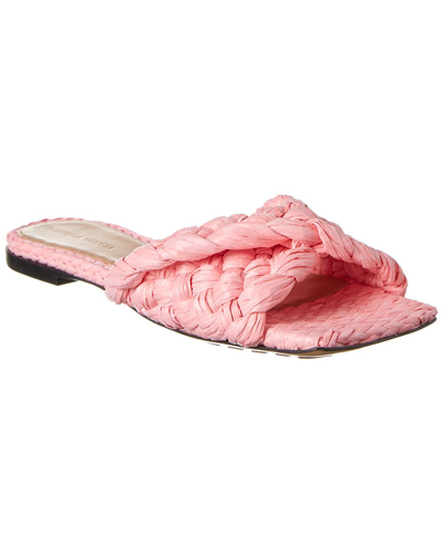 Bottega Veneta Stretch Raffia Sandal In Pink