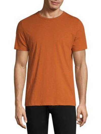 Theory Essential Short-sleeve Cotton T-shirt In Marigold