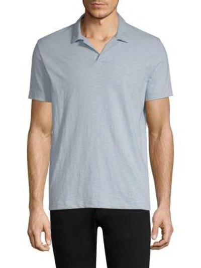 Theory Short-sleeve Cotton Polo In Breeze