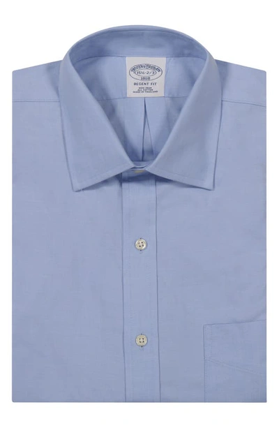 Brooks Brothers Regent Fit Cotton Button-up Shirt In Lt Blue