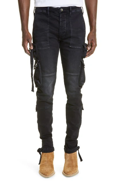 Amiri Tactical Cargo Skinny Jeans In Brown