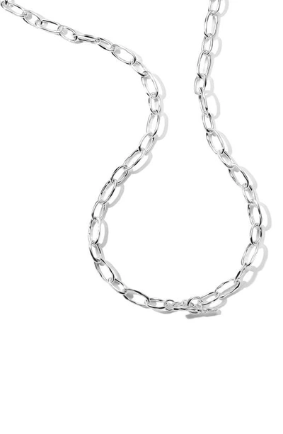 Ippolita Classico Faceted Oval Link Long Necklace In Silver