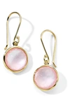 Ippolita Women's Lollipop 18k Yellow Gold & Rose Quartz Mini Drop Earrings