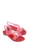 Melissa The Real Jelly Sandal In Pink/ Red