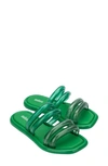 Melissa Airbubble Slide Sandal In Green