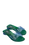 Melissa The Real Jelly Kim Sandal In Green/ Blue