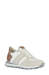 Geox Spherica Sneaker In Off White/ Rose Gold