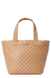 Mz Wallace Women's Medium Metro Quilted Tote In Caramel