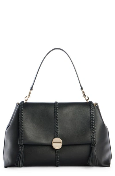 Chloé Large Penelope Leather Bag In Black