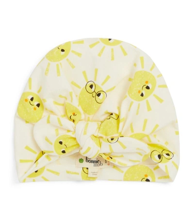 The Bonnie Mob Cotton Sunshine Baby Turban Hat In Yellow