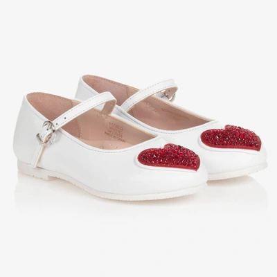 Sophia Webster Mini Kids' Girls White Leather Amora Shoes