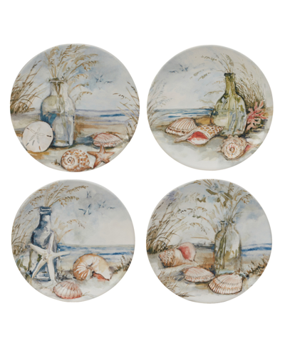 Certified International Coastal Landscape Set Of 4 Salad Plate 9"