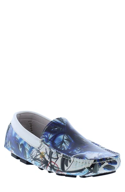 Robert Graham Tattoo Leather Loafer In White