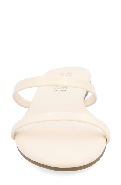 Journee Collection Adyrae Tru Comfort Slide Sandal In Off White