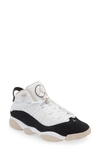 Nike Jordan 6 Rings Sneaker In White/ Black/ Fossil Stone