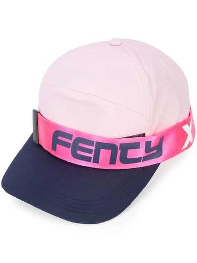 Fenty X Puma Giant Strap Cap In Pink & Purple
