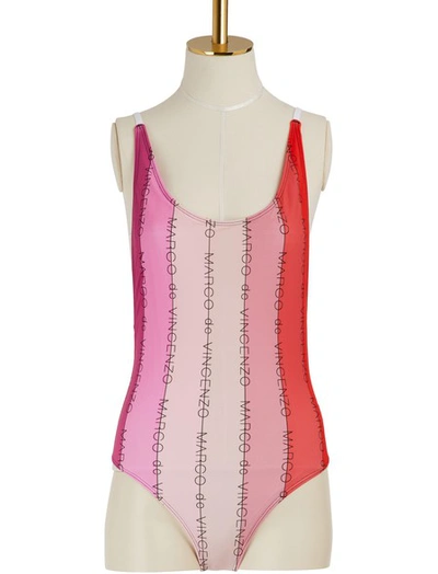 Marco De Vincenzo Logo Swimsuit In Pink