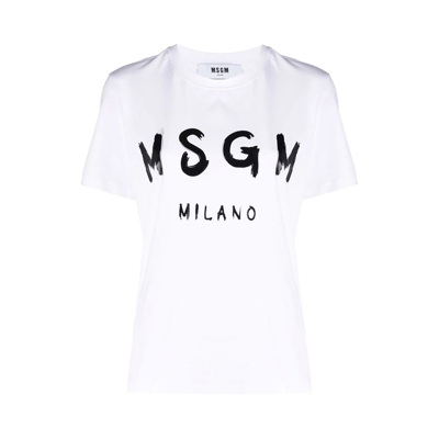 Msgm T-shirt  Woman Color White In White