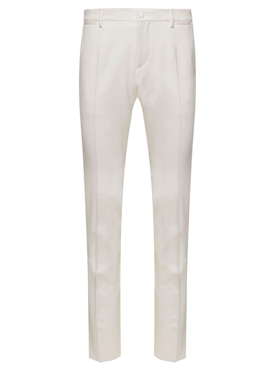 Dolce & Gabbana Pantalone Lana Gros Grain In White
