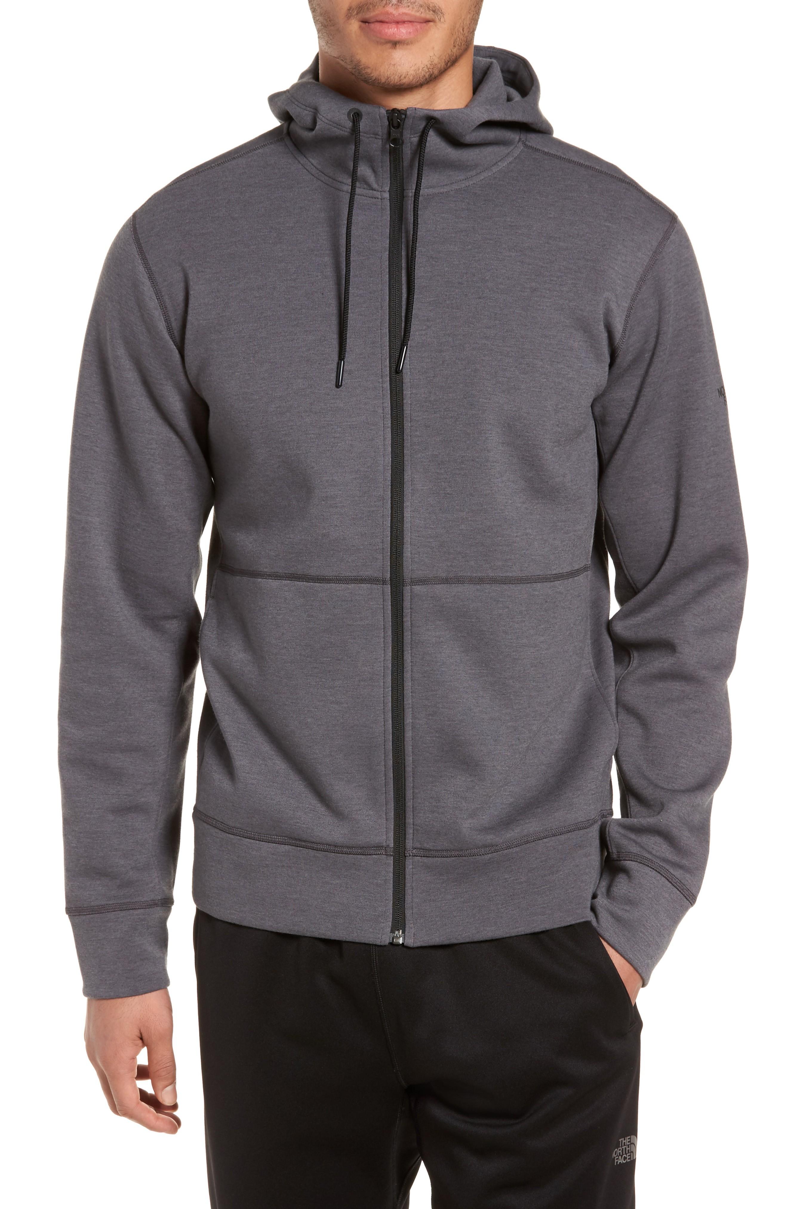 The North Face Slacker Tech Zip Hoodie In Weathered Black Heather ...