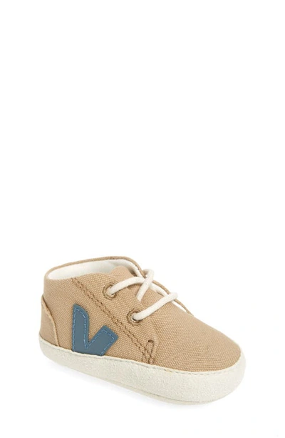 Veja Boys Brown Kids Branded Organic-cotton Canvas Baby Shoes 0-6 Months
