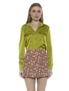 Alexia Admor Long Sleeve Button-up Shirt In Green