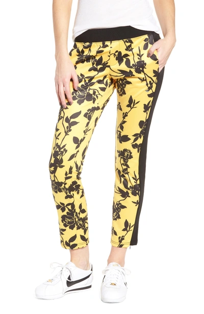 Pam & Gela Crop Track Pants In Floral Shadow Print