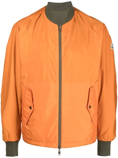 Moncler Ouveze Reversible Shell Bomber Jacket In Orange