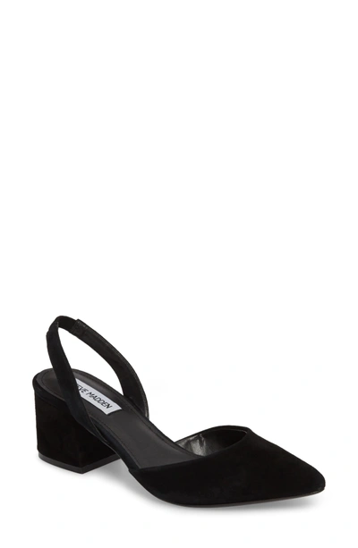 Steve Madden Day Pump In Black Sued