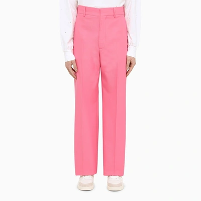Palm Angels Cotton Blend Suit Pants In Pink