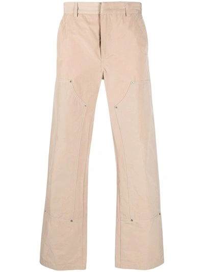 424 Rivet-detail Wide Leg Trousers In Beige