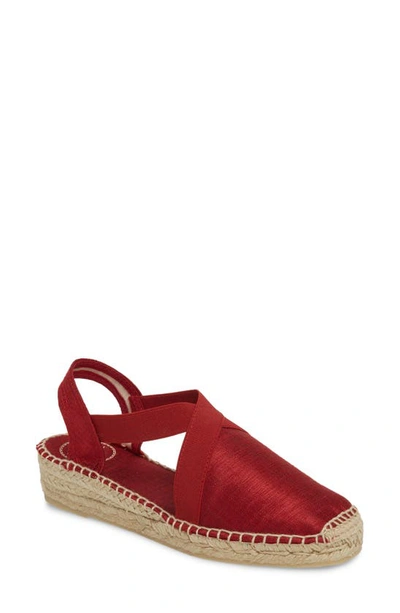 Toni Pons 'vic' Espadrille Slingback Sandal In Red Fabric