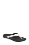 Olukai Ho Opio Flip Flop In White/ Onyx