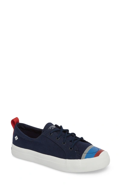 Sperry Crest Vibe Slip-on Sneaker In Navy Buoy Stripe Canvas