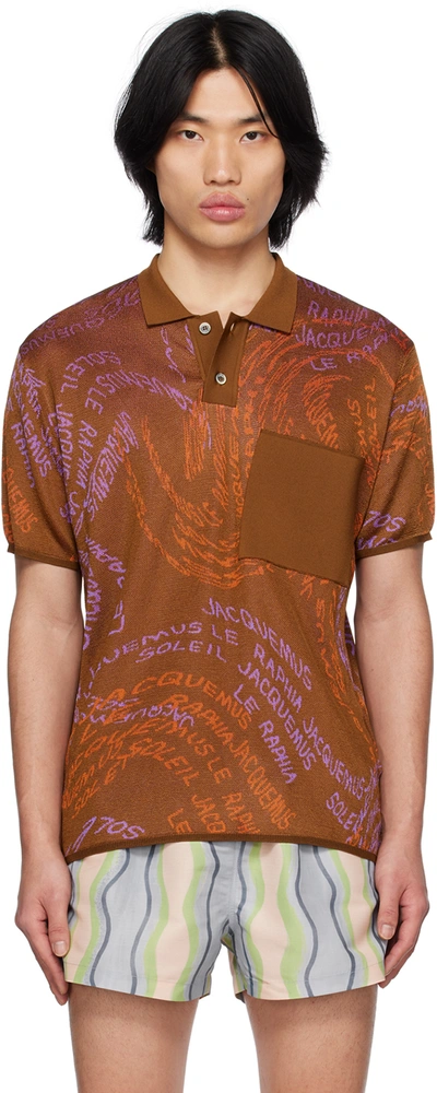 Jacquemus Twisted-logo Polo Shirt In Multi-colour