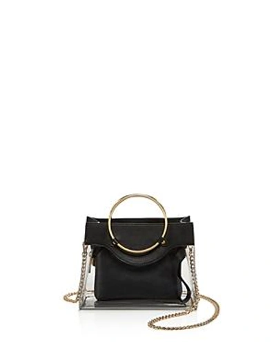 Street Level Aqua Clear Mini Tote 100% Exclusive In Clear/black/gold