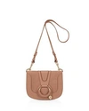 See By Chloé See By Chloe Hana Mini Suede & Leather Crossbody In Nougat Tan/gold