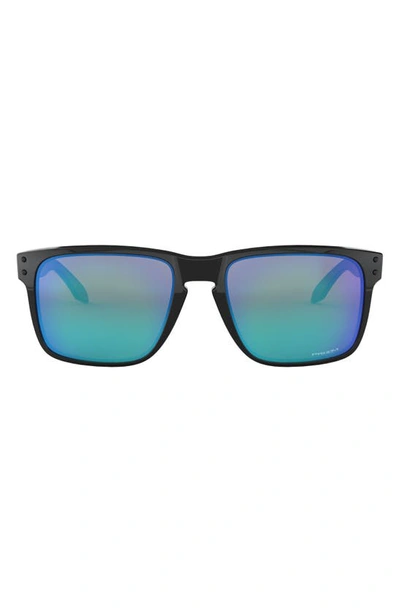 Oakley Holbrook Xl Prizm Mirrored Square Sunglasses, 62mm In Black/sapphire