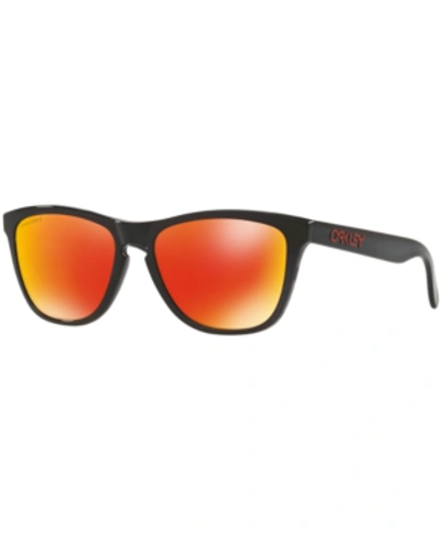 Oakley Men's Frogskins Prizm Polarized Mirrored Square Sunglasses, 54mm In Blue Mirror/black