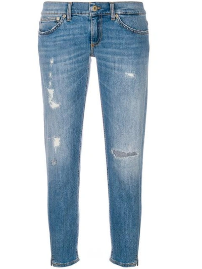Dondup Distressed Fitted Jeans - Blue