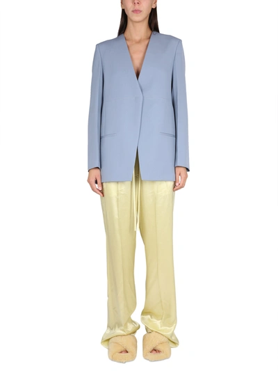 Jil Sander Cotton Jacket In Blue