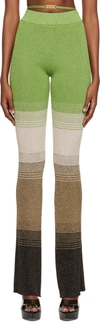 Gcds High-waisted Lurex Trousers In Multi