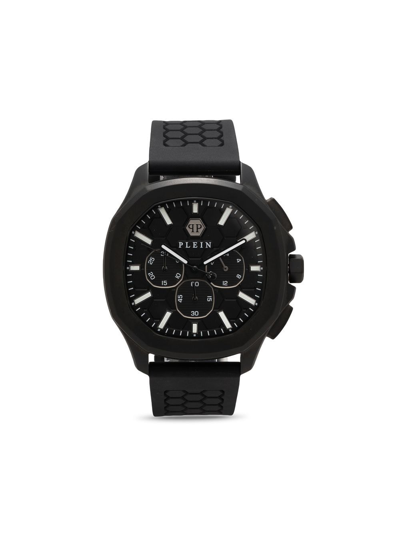 Philipp Plein Men's Chronograph Spectre Black Silicone Strap Watch 44mm