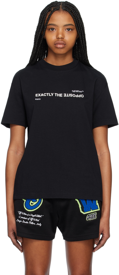Off-white Exactly The Opposite-print T-shirt In Black