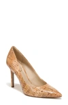 Sam Edelman Hazel Pointed Toe Pump In Natural 260