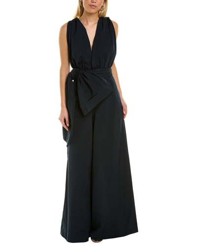 Oscar De La Renta Wide Leg Jumpsuit In Blue