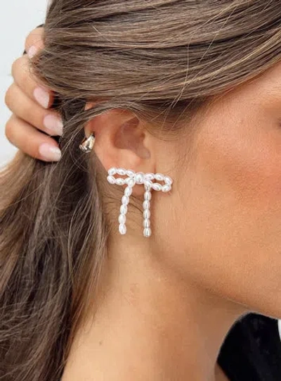 Princess Polly Lower Impact Hazal Earrings In Pearl