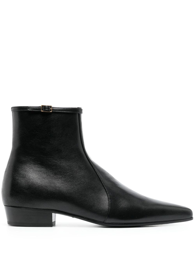 Saint Laurent Arsun Zipped Boots In Black